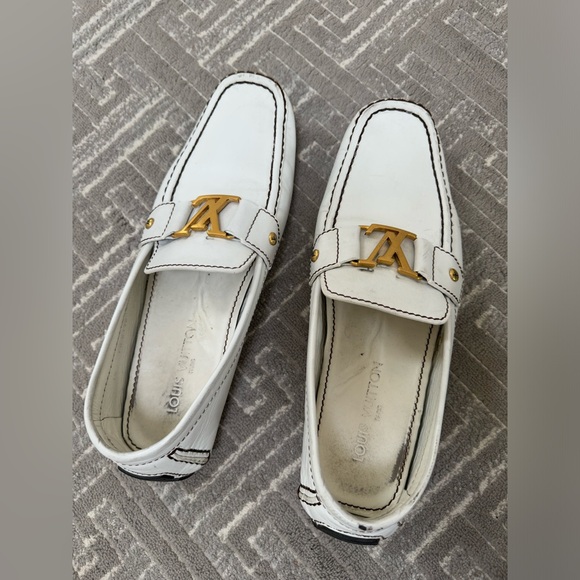 Louis Vuitton men’s loafers in white size 10 - Picture 3 of 5